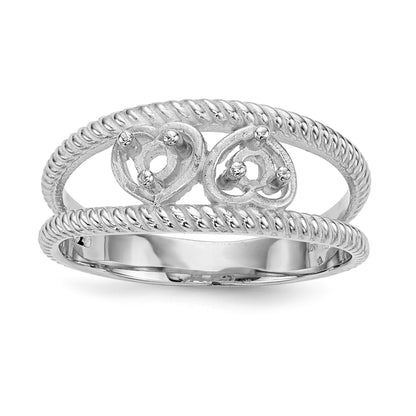 14k White Gold Family Jewelry Ring Mounting