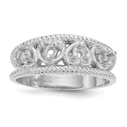 14k White Gold Family Jewelry Ring Mounting
