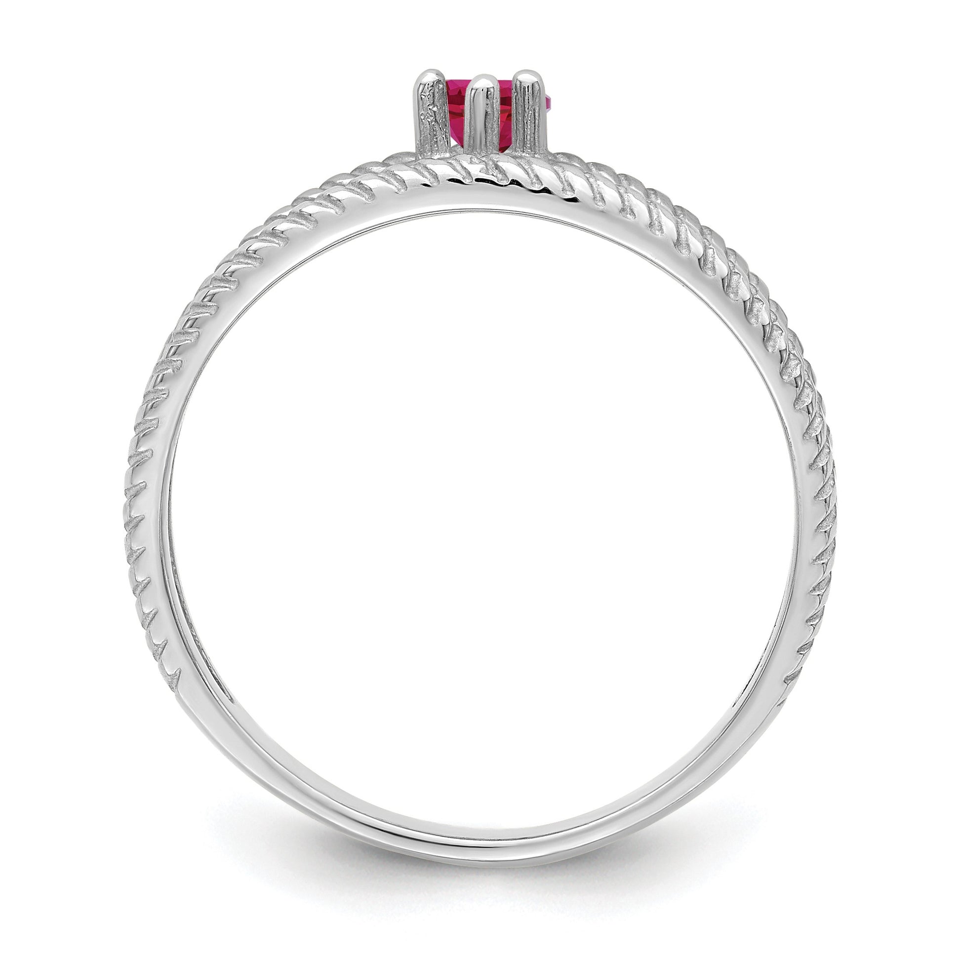 Sterling Silver Rhodium-plated Family Jewelry Mounting