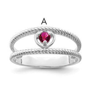 14k White Gold Family Jewelry Ring Mounting