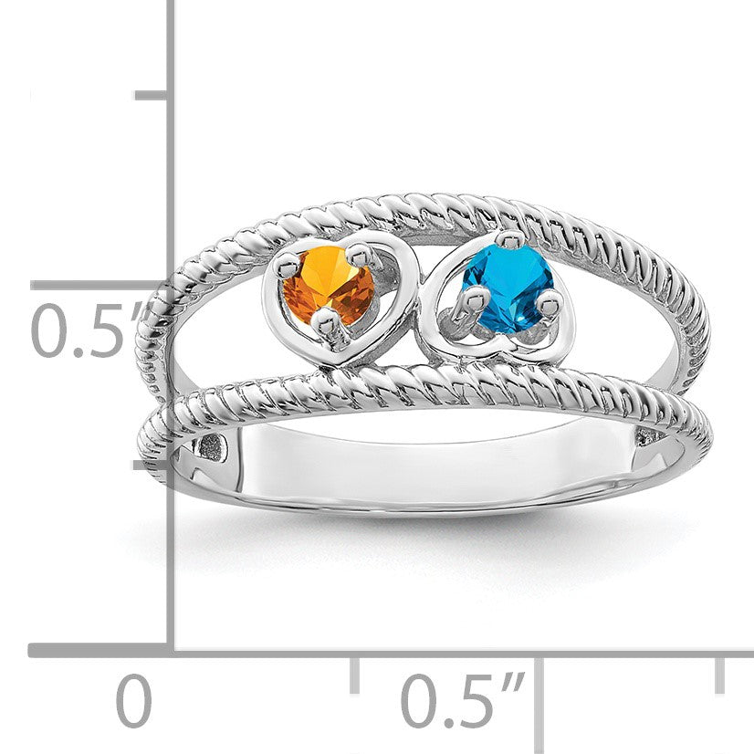 Sterling Silver Rhodium-plated Family Jewelry Mounting