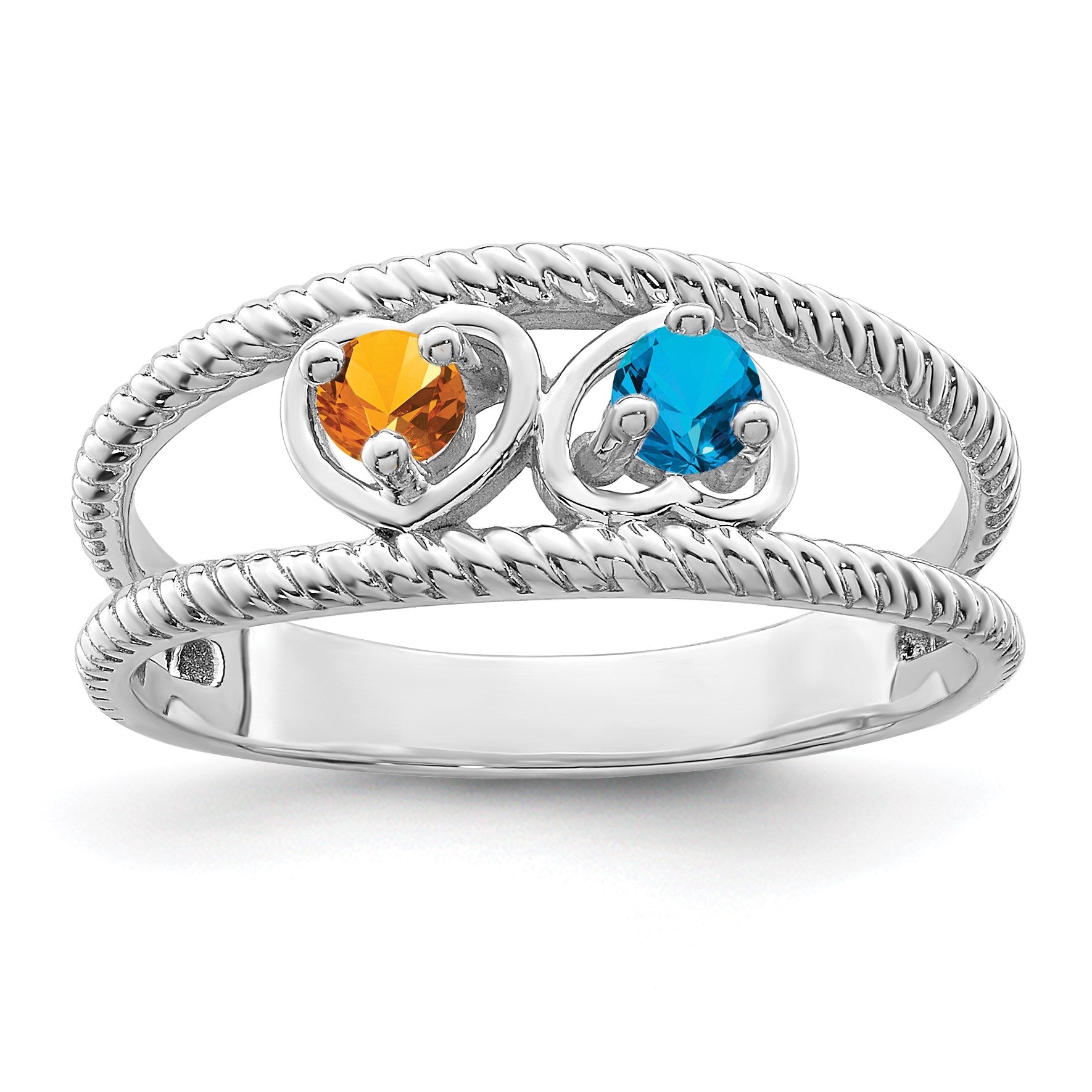 Sterling Silver Rhodium-plated Family Jewelry Mounting