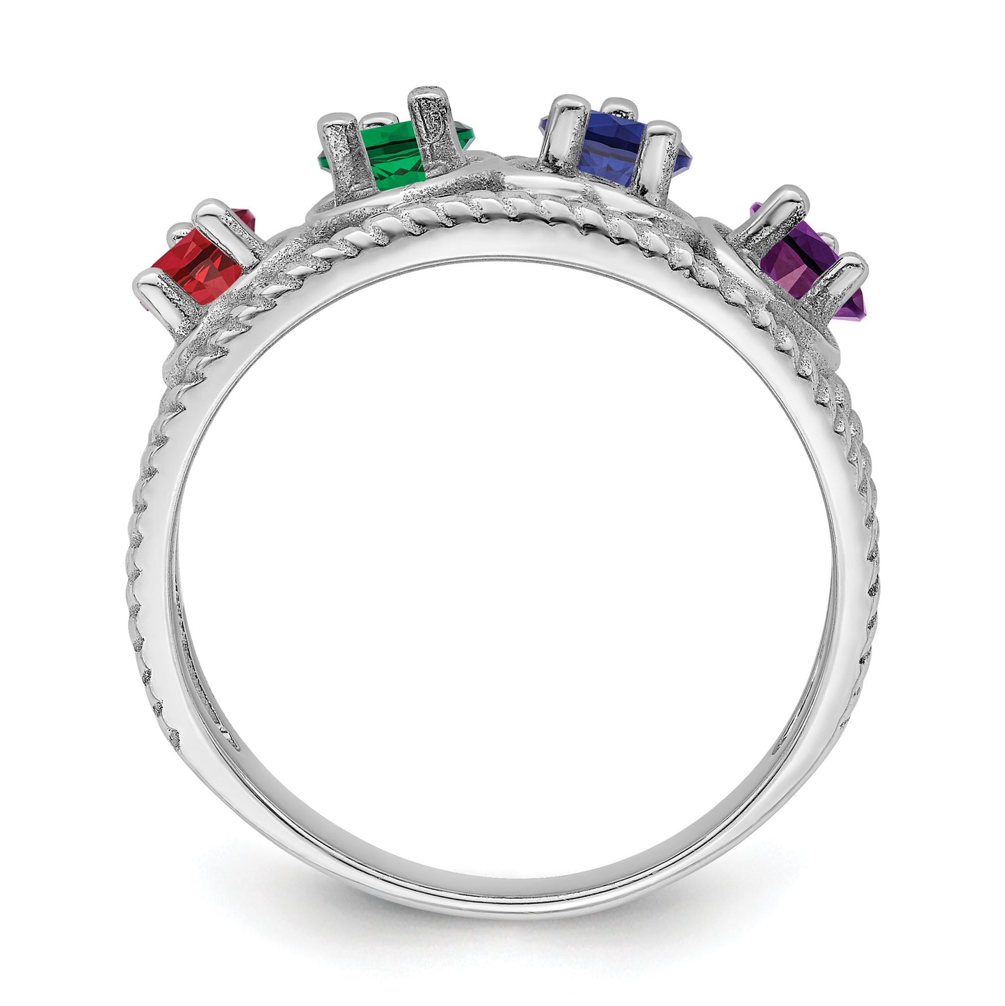 14k White Gold Family Jewelry Ring Mounting