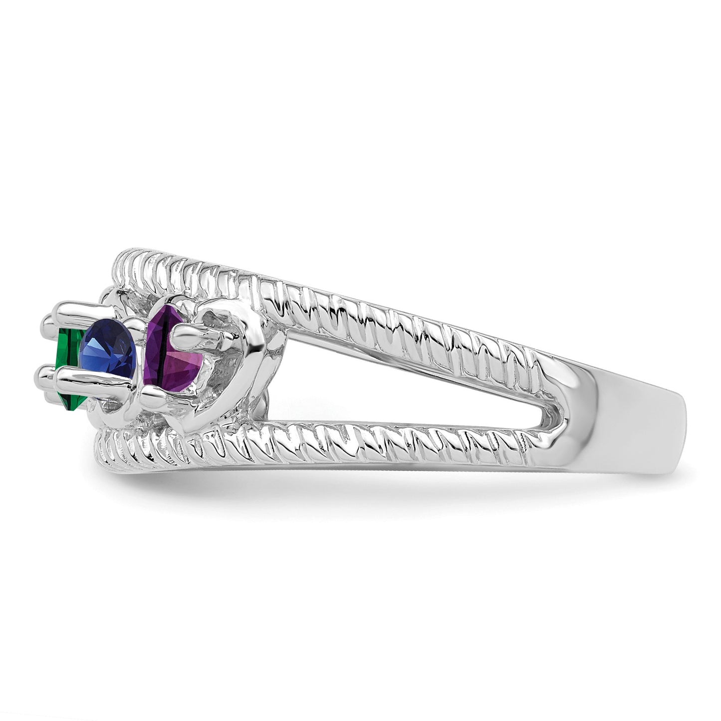 14k White Gold Family Jewelry Ring Mounting