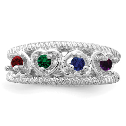 14k White Gold Family Jewelry Ring Mounting
