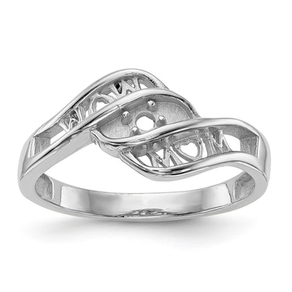 14k White Gold Family Jewelry Ring Mounting