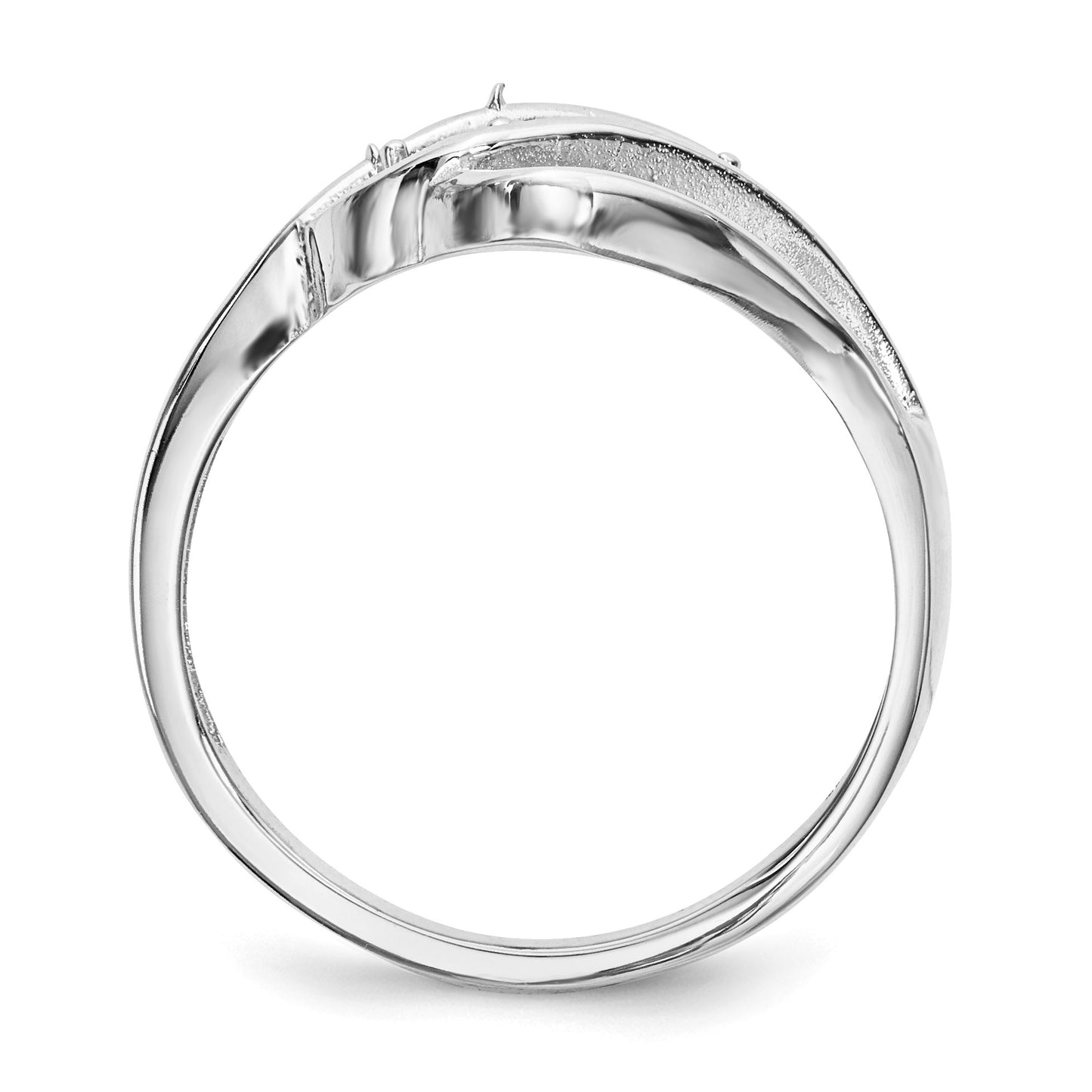 14k White Gold Family Jewelry Ring Mounting
