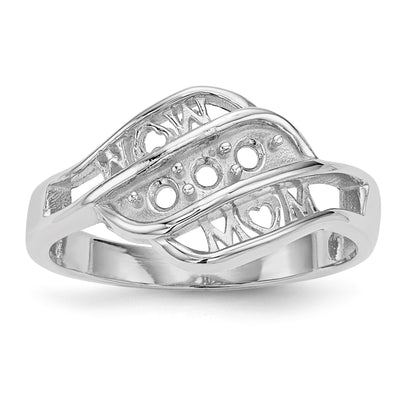 14k White Gold Family Jewelry Ring Mounting