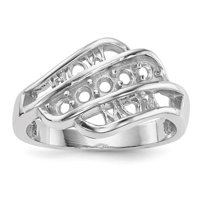 14k White Gold Family Jewelry Ring Mounting