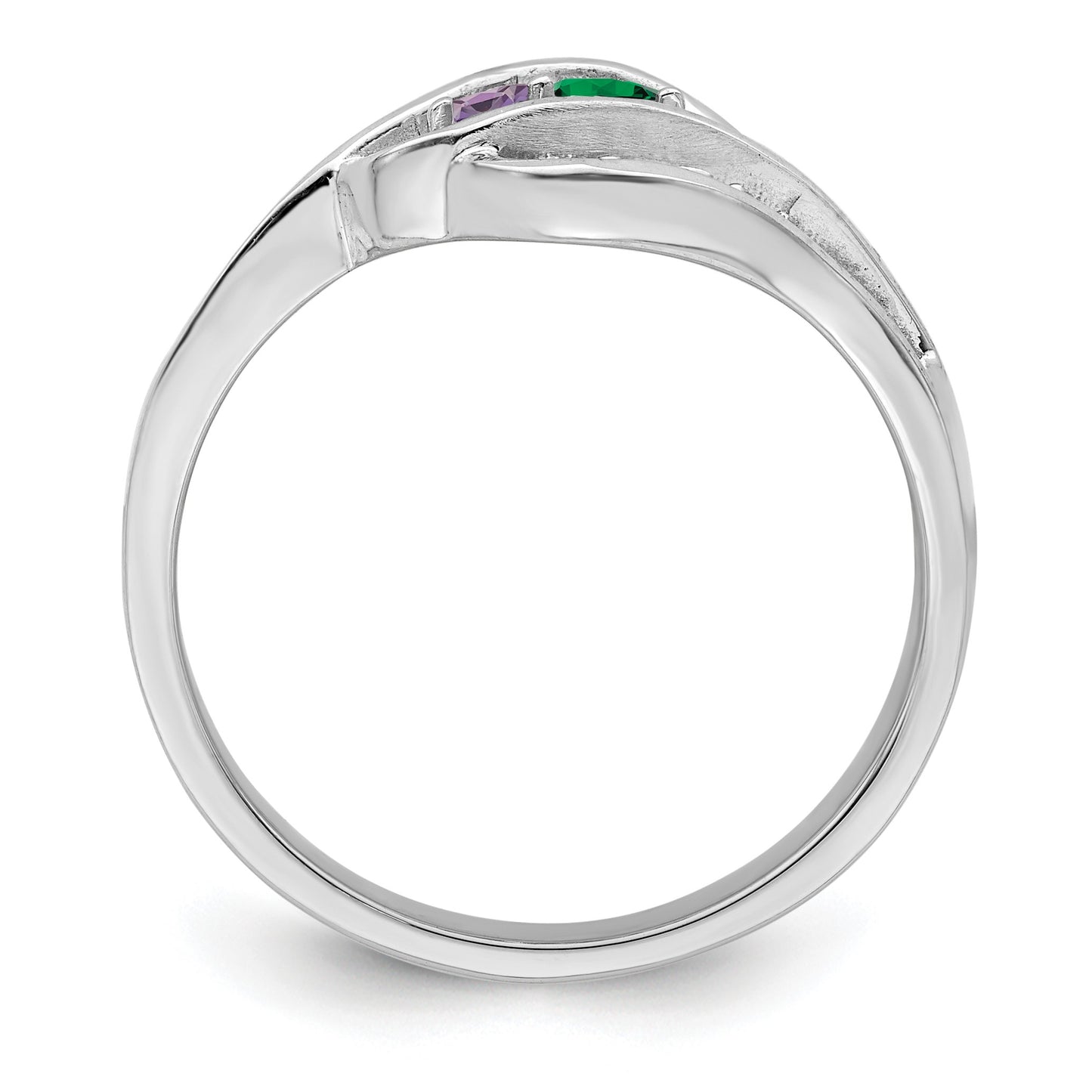14k White Gold Family Jewelry Ring Mounting