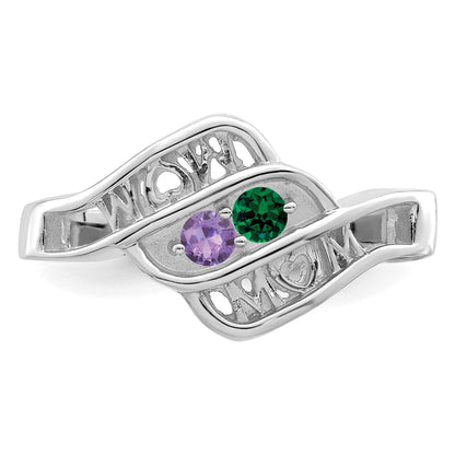 Sterling Silver Rhodium-plated Family Jewelry Mounting