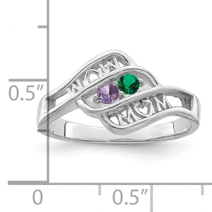 Sterling Silver Rhodium-plated Family Jewelry Mounting