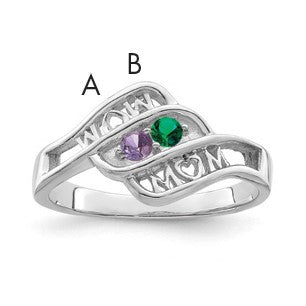 14k White Gold Family Jewelry Ring Mounting
