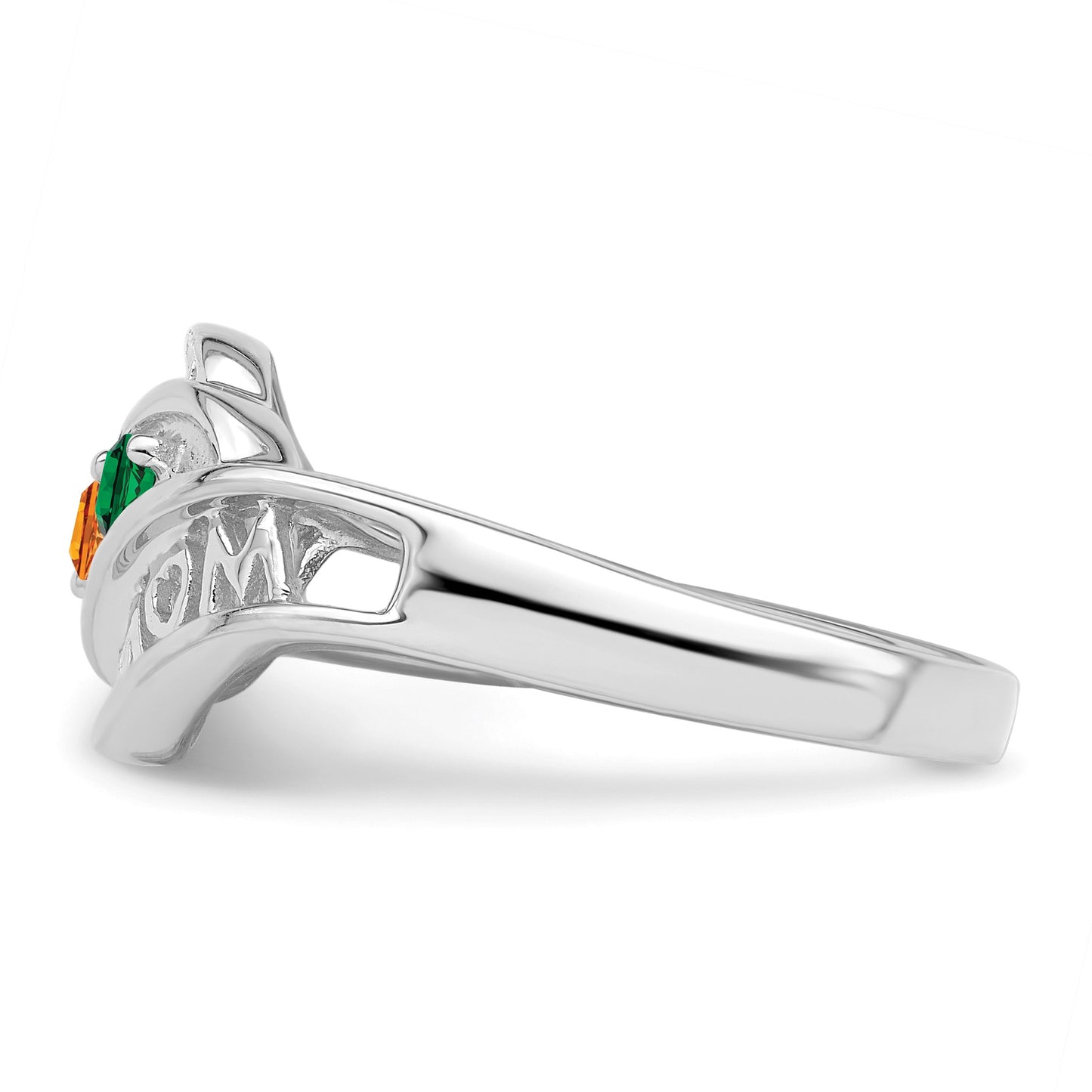 Sterling Silver Rhodium-plated Family Jewelry Mounting