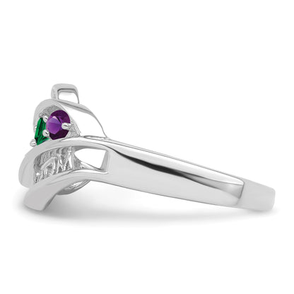 Sterling Silver Rhodium-plated Family Jewelry Mounting