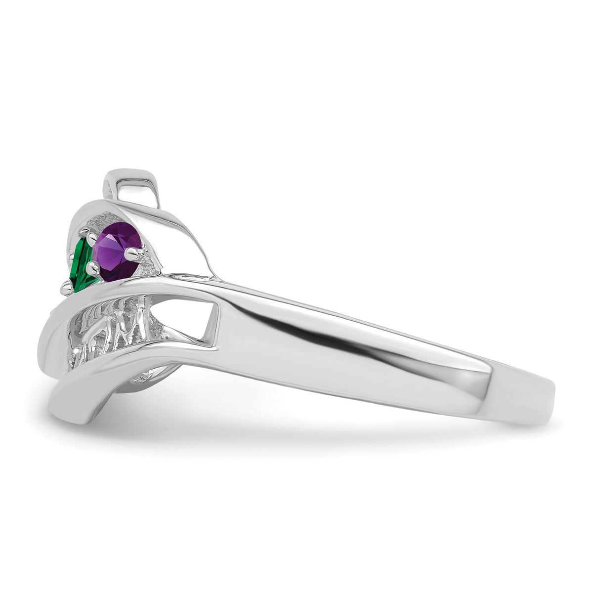 Sterling Silver Rhodium-plated Family Jewelry Mounting