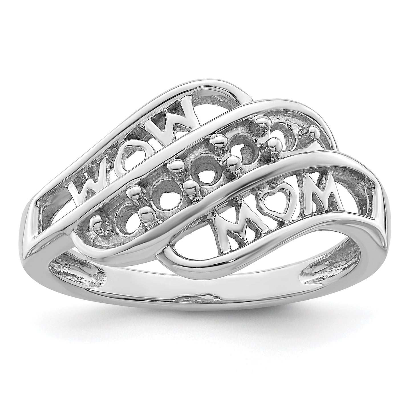 Sterling Silver Rhodium-plated Family Jewelry Mounting