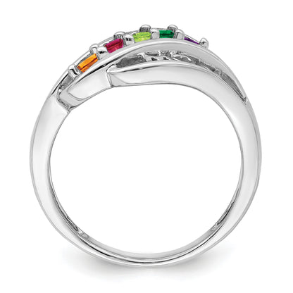 Sterling Silver Rhodium-plated Family Jewelry Mounting