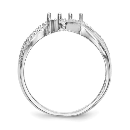 14k White Gold Family Jewelry Ring Mounting