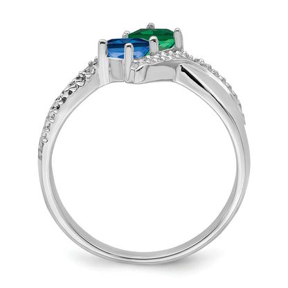 Sterling Silver Rhodium-plated Family Jewelry Mounting