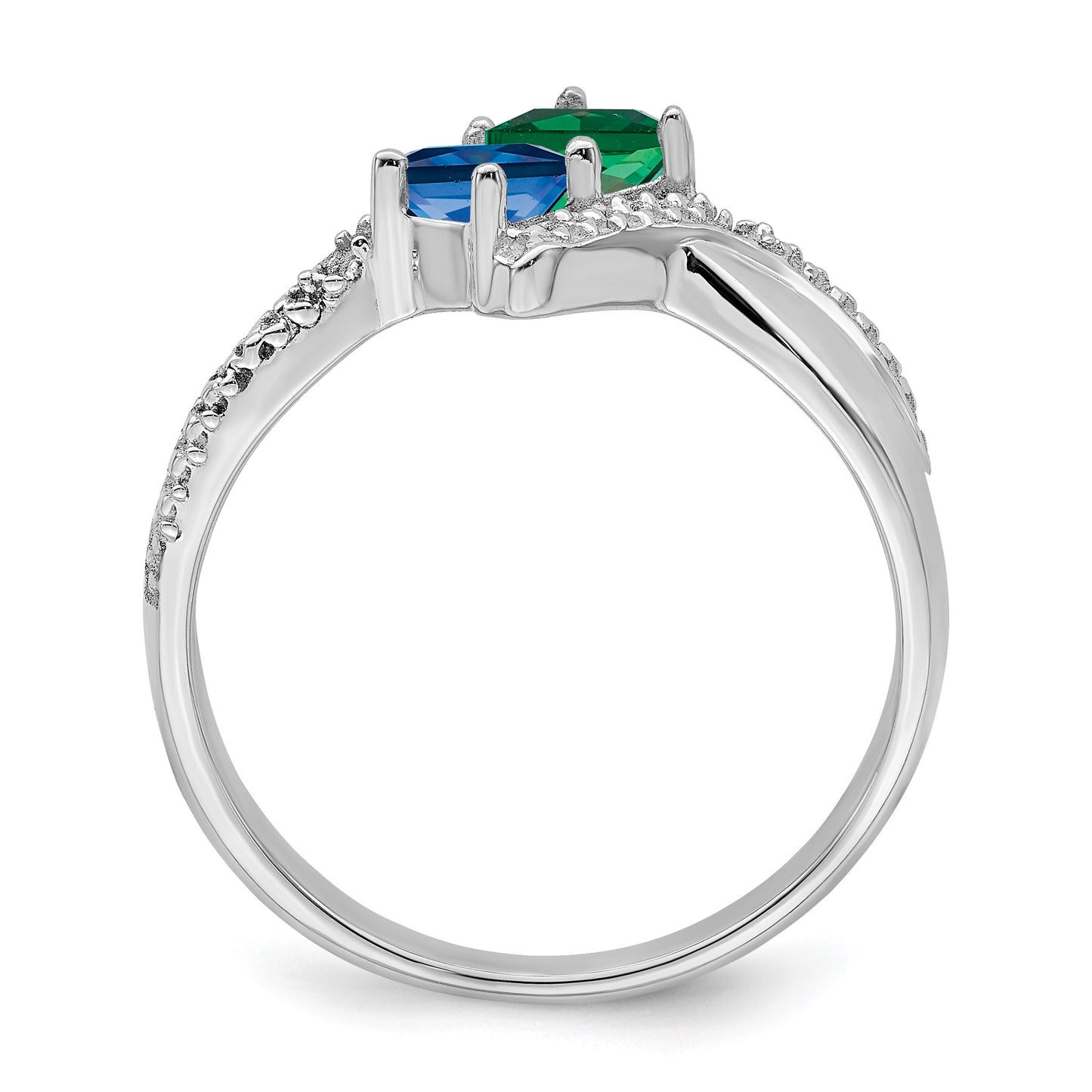 Sterling Silver Rhodium-plated Family Jewelry Mounting