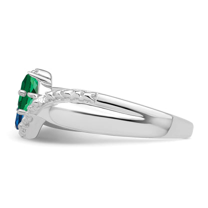 Sterling Silver Rhodium-plated Family Jewelry Mounting