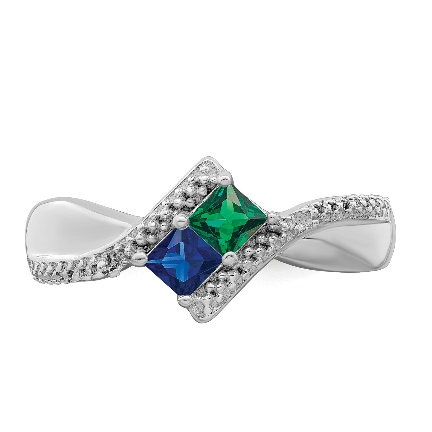 Sterling Silver Rhodium-plated Family Jewelry Mounting