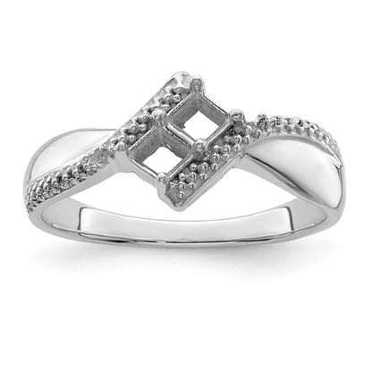 Sterling Silver Rhodium-plated Family Jewelry Mounting