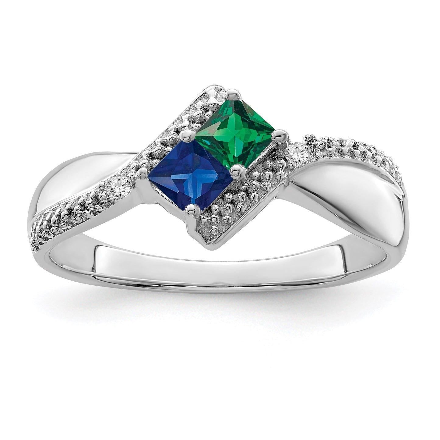 Sterling Silver Rhodium-plated Family Jewelry Mounting