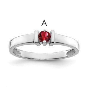 Sterling Silver Rhodium-plated Family Jewelry Mounting