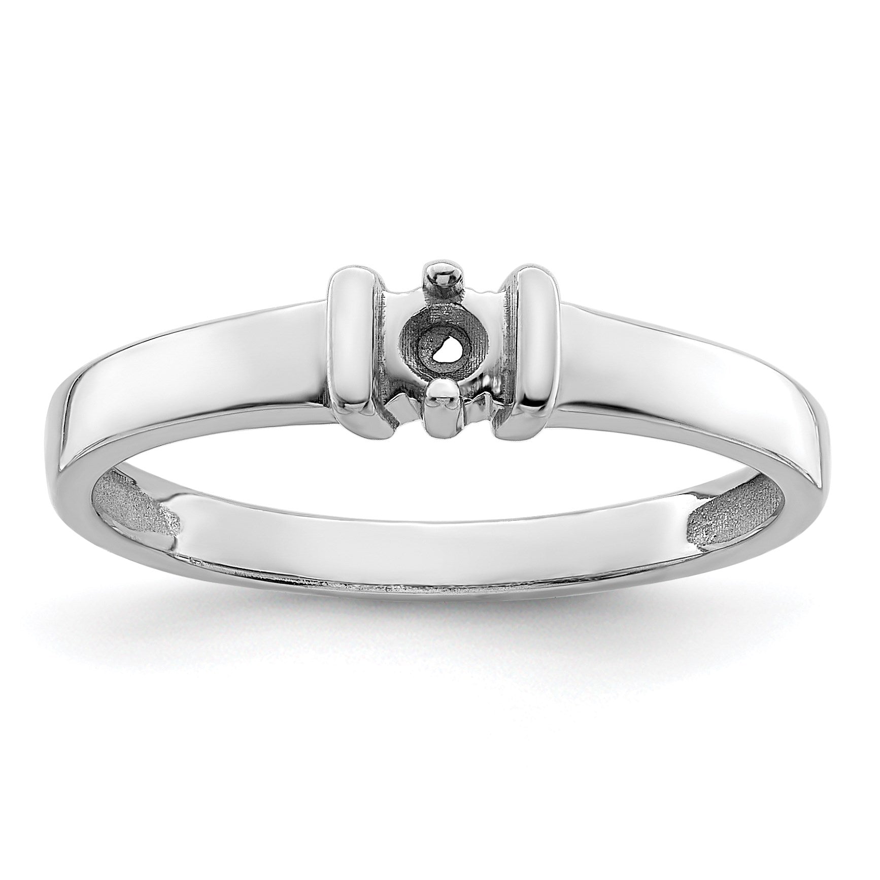 Sterling Silver Rhodium-plated Family Jewelry Mounting