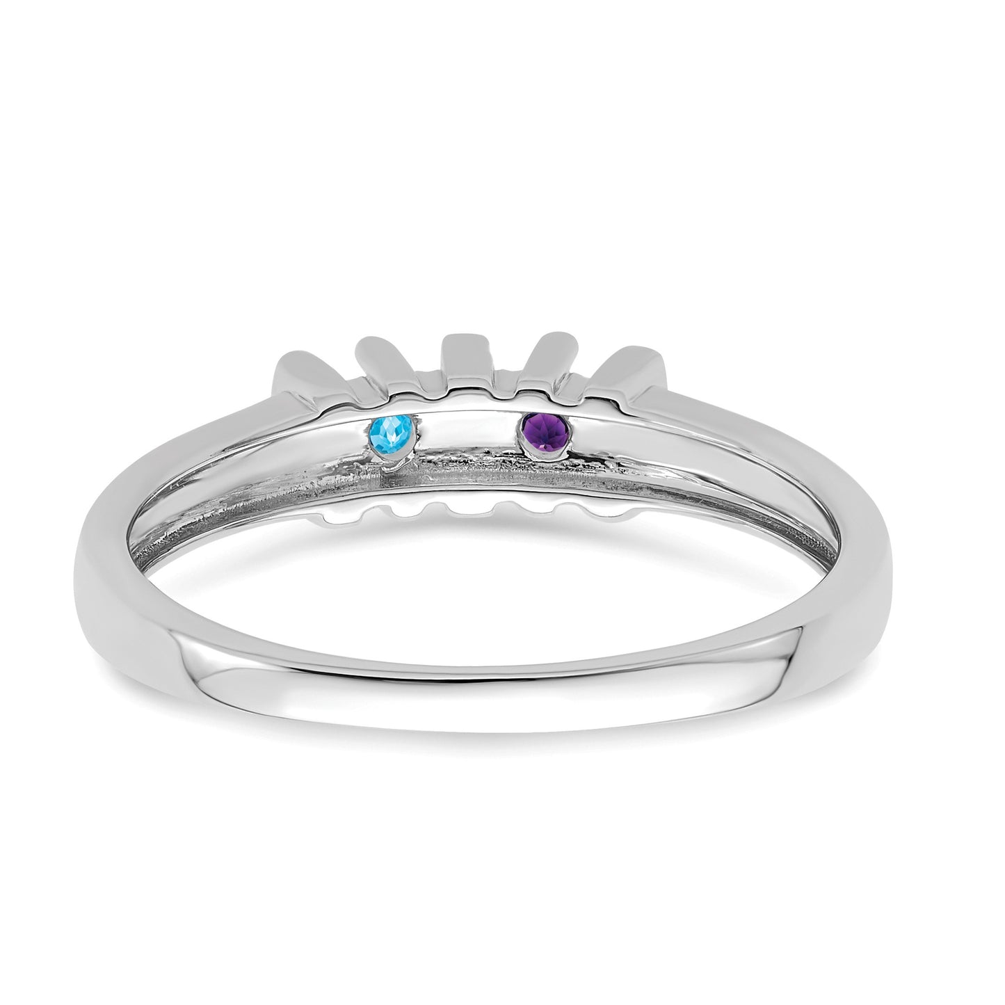 Sterling Silver Rhodium-plated Family Jewelry Mounting