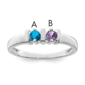 Sterling Silver Rhodium-plated Family Jewelry Mounting