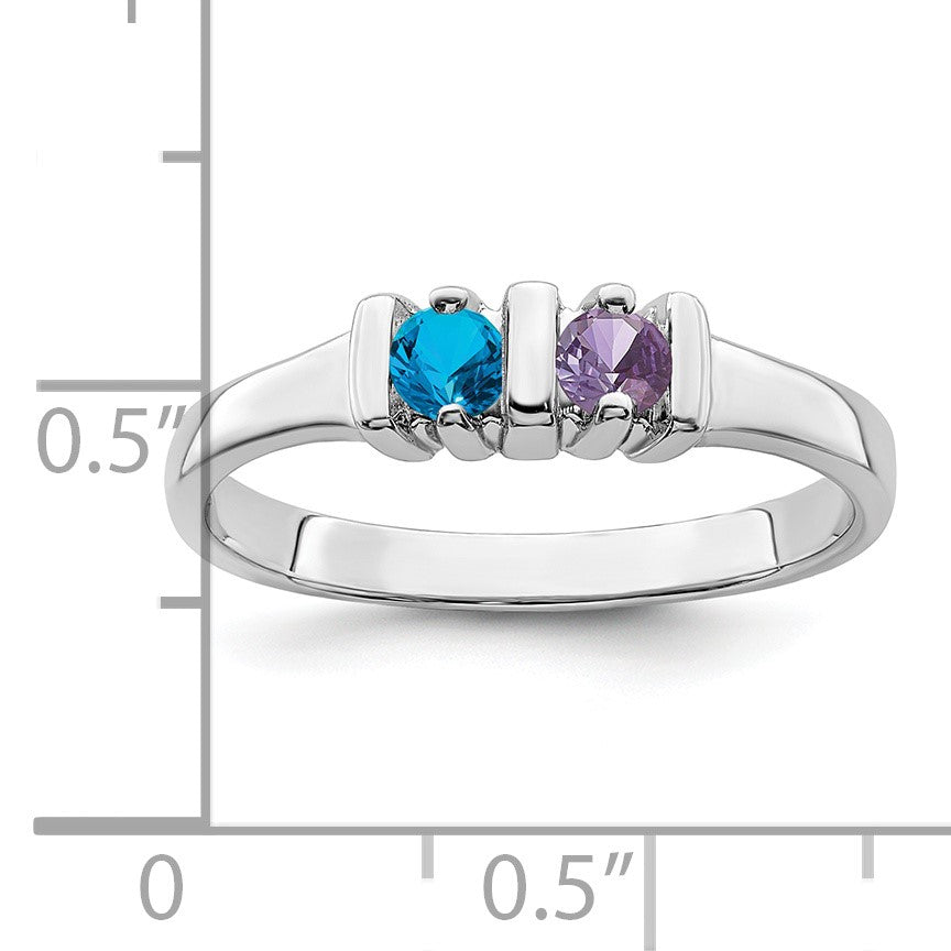 Sterling Silver Rhodium-plated Family Jewelry Mounting