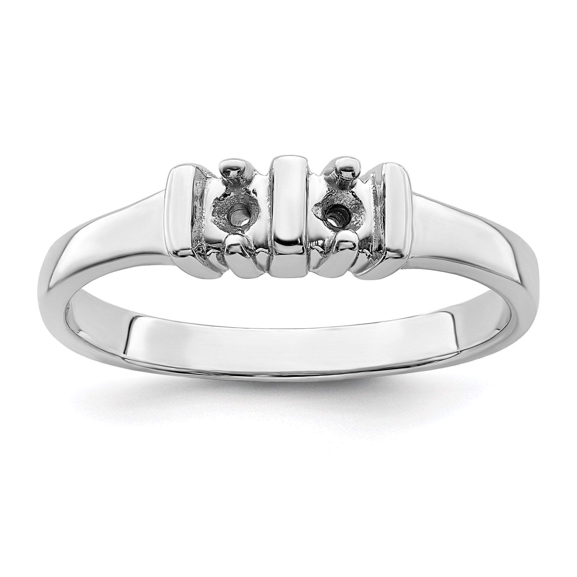 Sterling Silver Rhodium-plated Family Jewelry Mounting