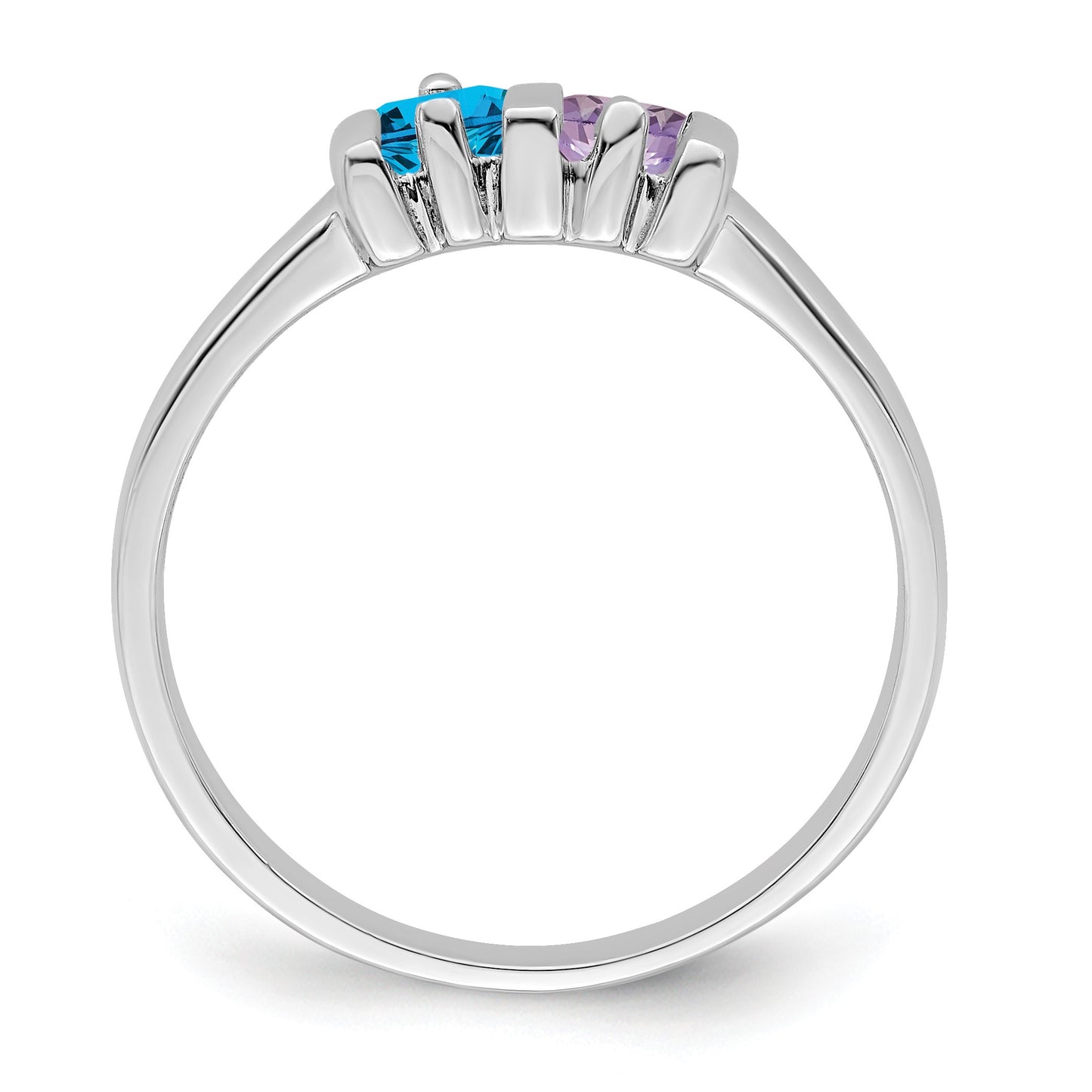 Sterling Silver Rhodium-plated Family Jewelry Mounting