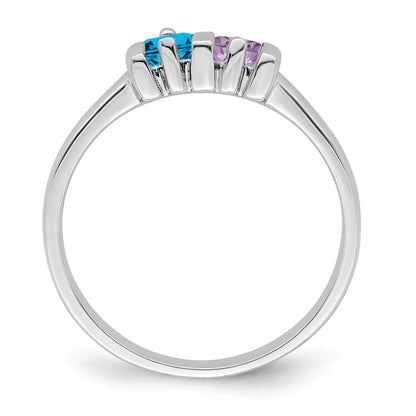 Sterling Silver Rhodium-plated Family Jewelry Mounting