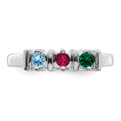 Sterling Silver Rhodium-plated Family Jewelry Mounting