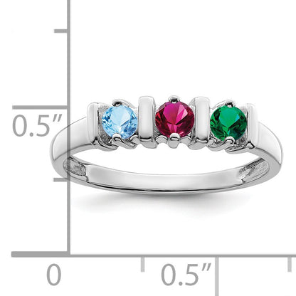 Sterling Silver Rhodium-plated Family Jewelry Mounting
