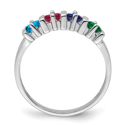 Sterling Silver Rhodium-plated Family Jewelry Mounting