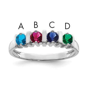 Sterling Silver Rhodium-plated Family Jewelry Mounting