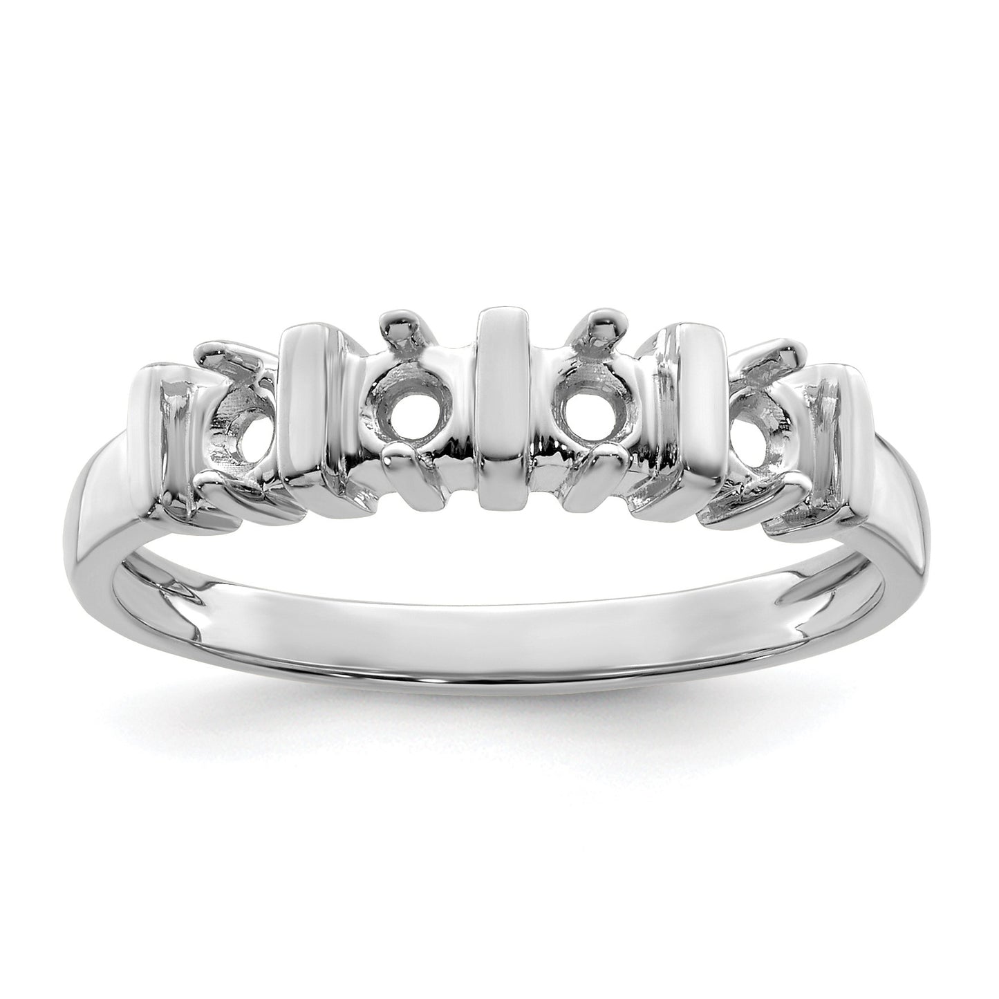 Sterling Silver Rhodium-plated Family Jewelry Mounting
