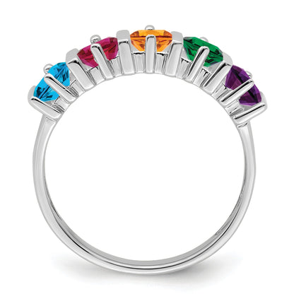 Sterling Silver Rhodium-plated Family Jewelry Mounting