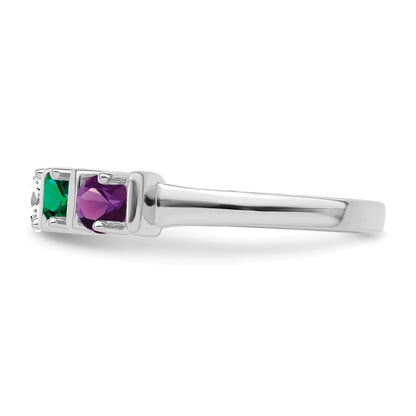 Sterling Silver Rhodium-plated Family Jewelry Mounting