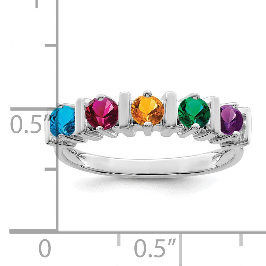 Sterling Silver Rhodium-plated Family Jewelry Mounting
