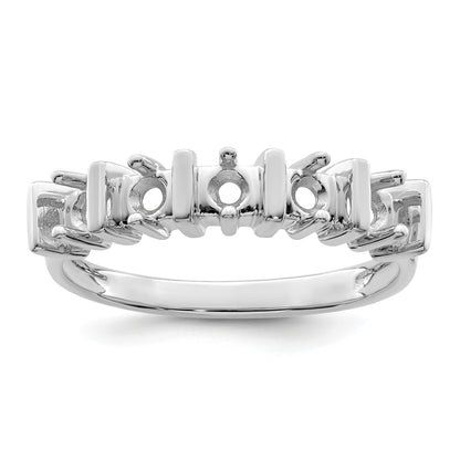 Sterling Silver Rhodium-plated Family Jewelry Mounting