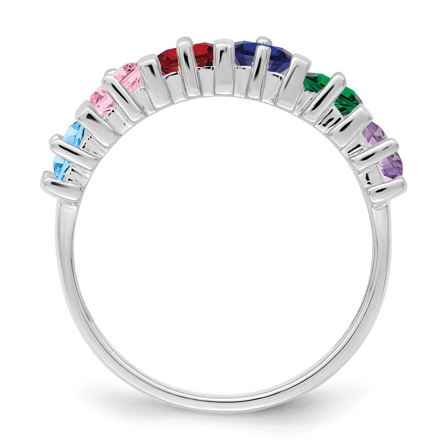 Sterling Silver Rhodium-plated Family Jewelry Mounting