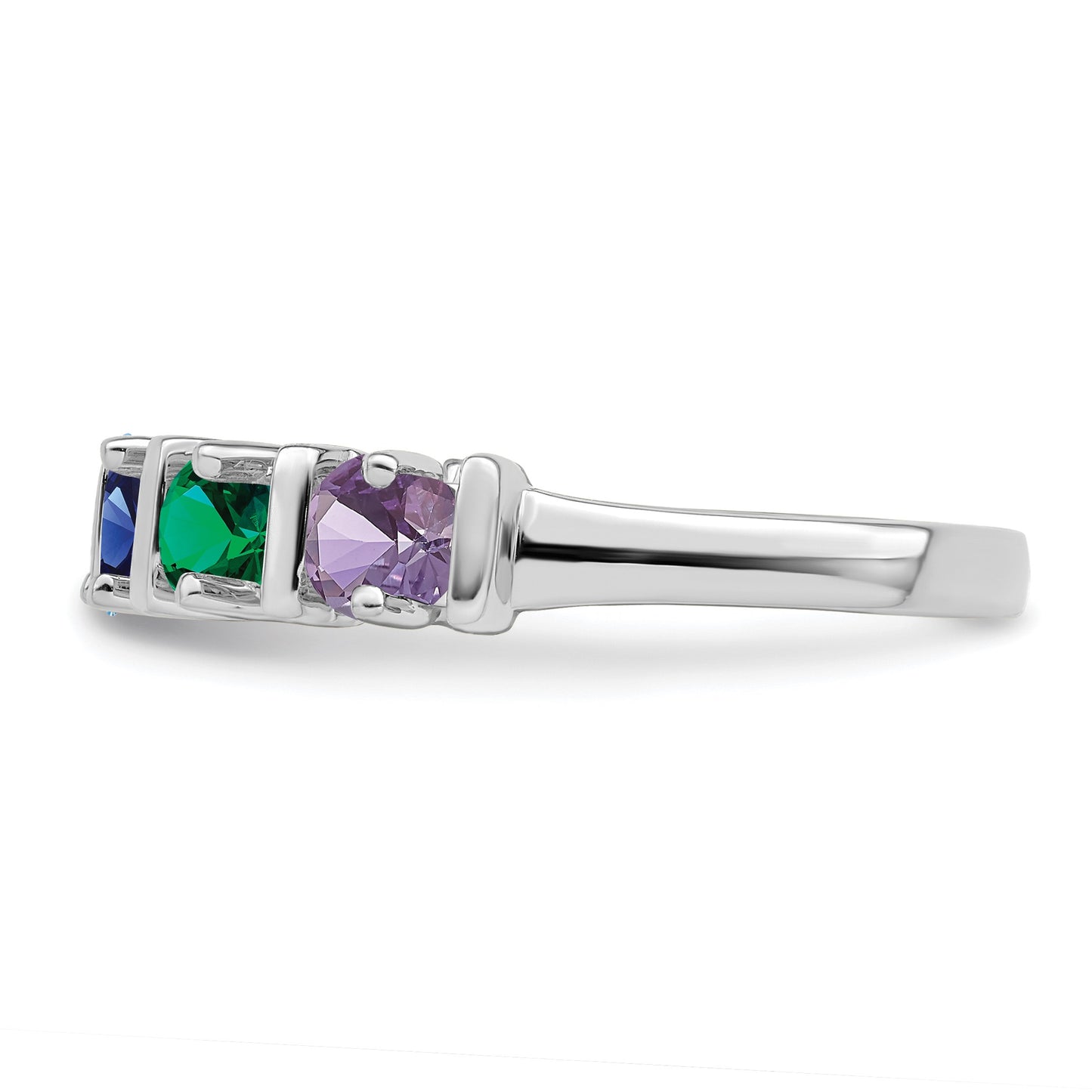 Sterling Silver Rhodium-plated Family Jewelry Mounting