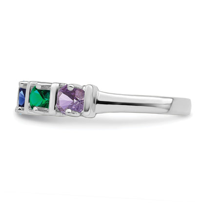 Sterling Silver Rhodium-plated Family Jewelry Mounting