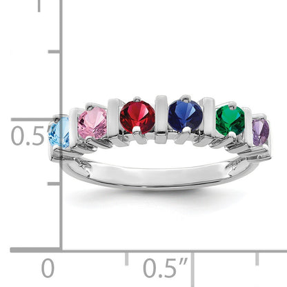 Sterling Silver Rhodium-plated Family Jewelry Mounting